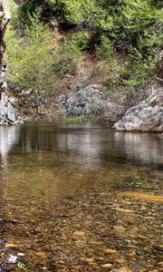 Preview wallpaper stones, rocks, water, transparent