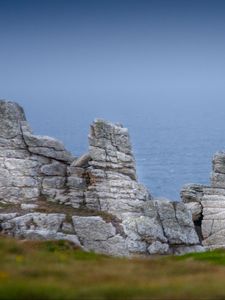 Preview wallpaper stones, ruins, sea, nature