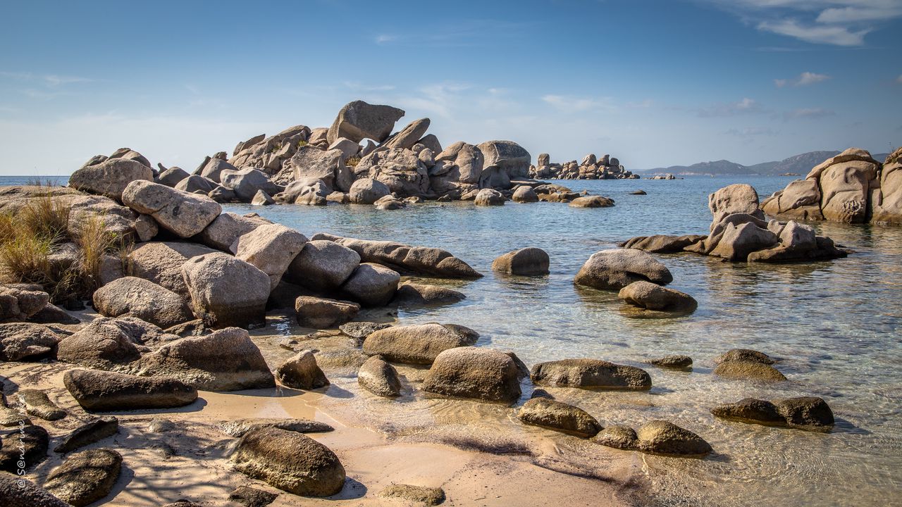 Wallpaper stones, sea, coast, sand, nature