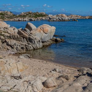 Preview wallpaper stones, sea, coast, landscape