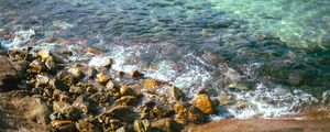 Preview wallpaper stones, sea, foam, nature