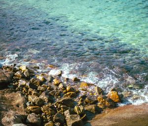 Preview wallpaper stones, sea, foam, nature