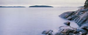 Preview wallpaper stones, sea, horizon, island