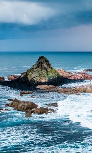 Preview wallpaper stones, sea, ocean, surf, foam