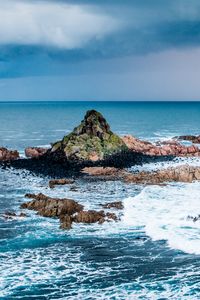 Preview wallpaper stones, sea, ocean, surf, foam