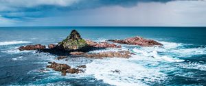 Preview wallpaper stones, sea, ocean, surf, foam