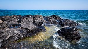 Preview wallpaper stones, sea, pebbles, nature
