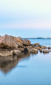 Preview wallpaper stones, sea, reflection, nature