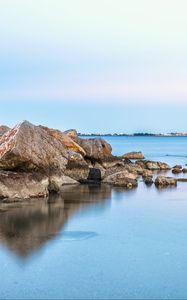 Preview wallpaper stones, sea, reflection, nature