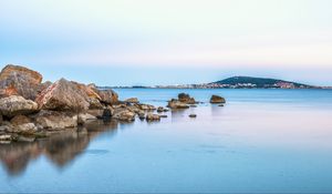 Preview wallpaper stones, sea, reflection, nature