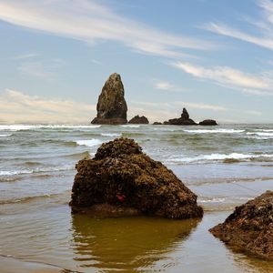 Preview wallpaper stones, sea, rock, nature, landscape