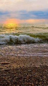 Preview wallpaper stones, sea, shore, surf