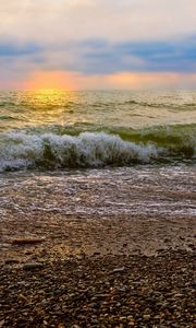 Preview wallpaper stones, sea, shore, surf