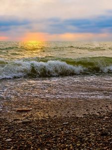 Preview wallpaper stones, sea, shore, surf