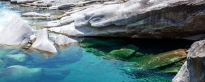 Preview wallpaper stones, sea, underwater, nature