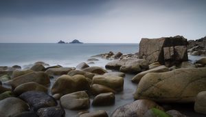 Preview wallpaper stones, sea, view, nature