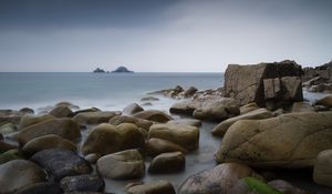 Preview wallpaper stones, sea, view, nature
