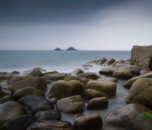 Preview wallpaper stones, sea, view, nature