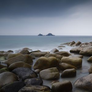 Preview wallpaper stones, sea, view, nature