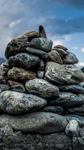 Preview wallpaper stones, shape, sky, clouds