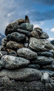 Preview wallpaper stones, shape, sky, clouds