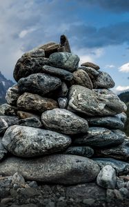 Preview wallpaper stones, shape, sky, clouds