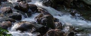 Preview wallpaper stones, stream, water, landscape, nature