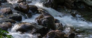 Preview wallpaper stones, stream, water, landscape, nature
