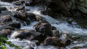 Preview wallpaper stones, stream, water, landscape, nature