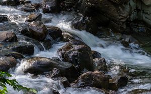 Preview wallpaper stones, stream, water, landscape, nature