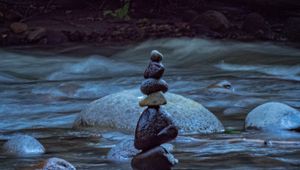 Preview wallpaper stones, stream, water, nature