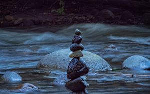 Preview wallpaper stones, stream, water, nature