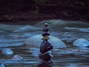 Preview wallpaper stones, stream, water, nature