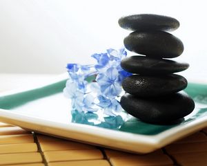 Preview wallpaper stones, therapy, flowers, massage