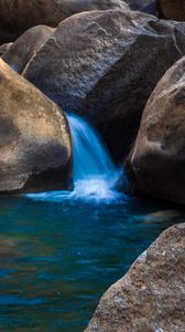 Preview wallpaper stones, water, cascade, nature