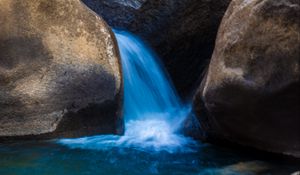 Preview wallpaper stones, water, cascade, nature