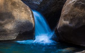 Preview wallpaper stones, water, cascade, nature