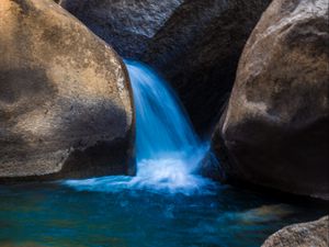 Preview wallpaper stones, water, cascade, nature