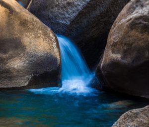 Preview wallpaper stones, water, cascade, nature