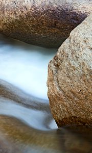 Preview wallpaper stones, water, long exposure, nature