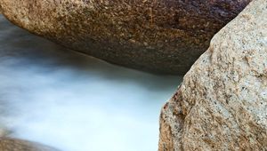 Preview wallpaper stones, water, long exposure, nature