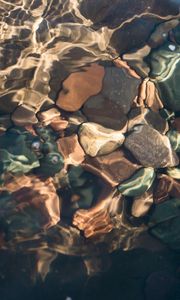 Preview wallpaper stones, water, ripples, distortion
