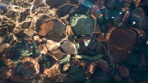 Preview wallpaper stones, water, ripples, distortion