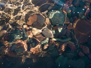Preview wallpaper stones, water, ripples, distortion