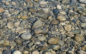 Preview wallpaper stones, water, ripples, transparent