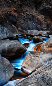 Preview wallpaper stones, water, rock, flow