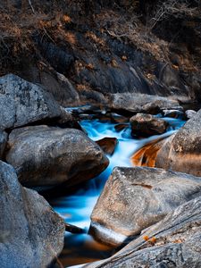 Preview wallpaper stones, water, rock, flow