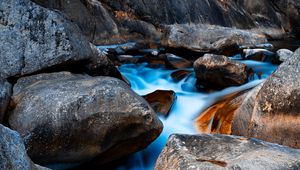 Preview wallpaper stones, water, rock, flow