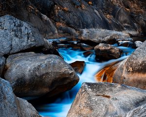 Preview wallpaper stones, water, rock, flow