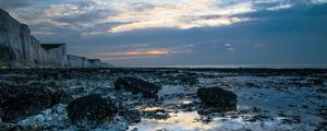 Preview wallpaper stones, water, rocks, landscape, sky